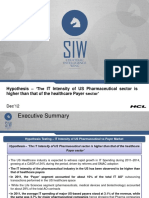 IT Intensity of US Pharmaceutical Sector Is Higher Than That of The Healthcare Payer Sector - Dec'12