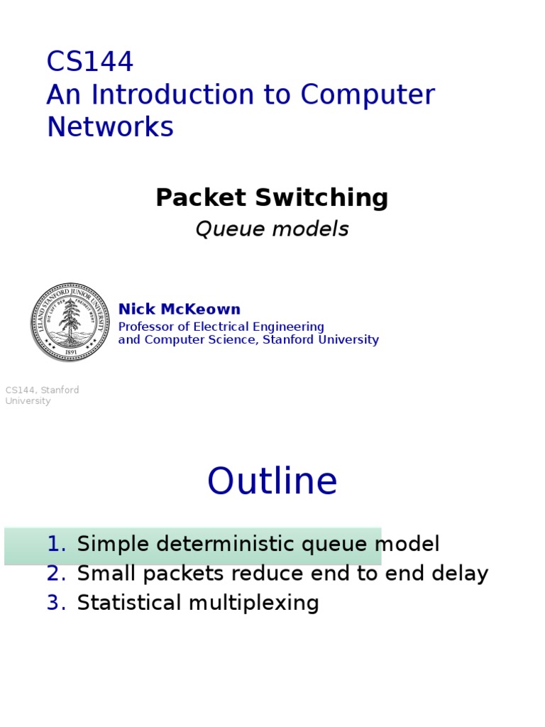 Packet Switching and Queue Models in CS144 | PDF | Network Packet ...