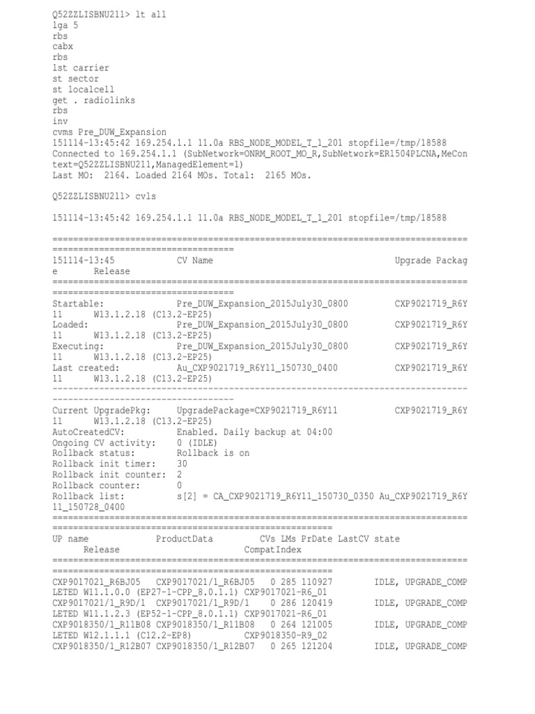 RBS Configuration and Alarm Overview | PDF | Internet Protocols ...