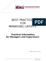 Best Practices Managing Layoffs