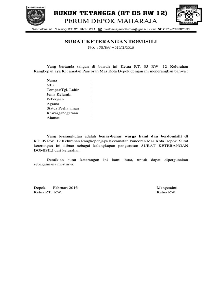 Contoh Surat Didaerah Tukar Tempat Kerja