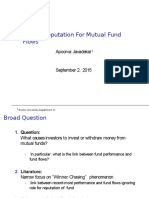 Apoorva Javadekar - Role of Reputation For Mutual Fund Flows