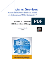 Products vs. Services:: Which Is The Better Business Model, in Software and Other Industries?