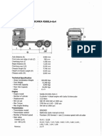 Specification of Scania Truck R580LA-6x4