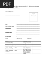 Application Form for NEDFI Recruitment 2016 – 08 Assistant Manager Vacancy – Last Date 04 March