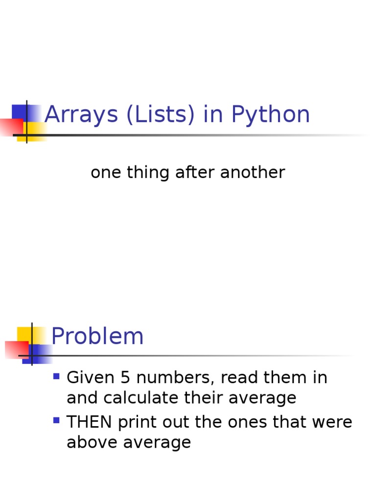 Arrays in Python | PDF | Array Data Structure | Variable (Computer Science)