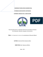 Tesis Sobre Comprensión Lectora en Estudiantes Ed - Básica-Quito, 2011