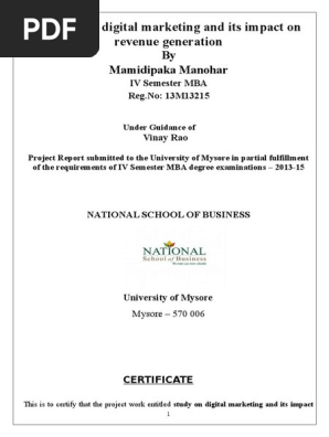 Final Project Report on digital marketing