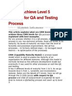 How to Achieve Level 5 Maturity for QA and Testing Process