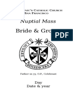 Bride & Groom: Nuptial Mass