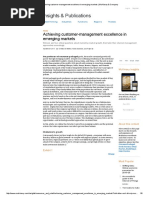 McKinsey & Company - Achieving Customer Management Excellence in EMs