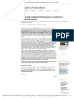 McKinsey & Company - Achieving Customer Management Excellence in EMs