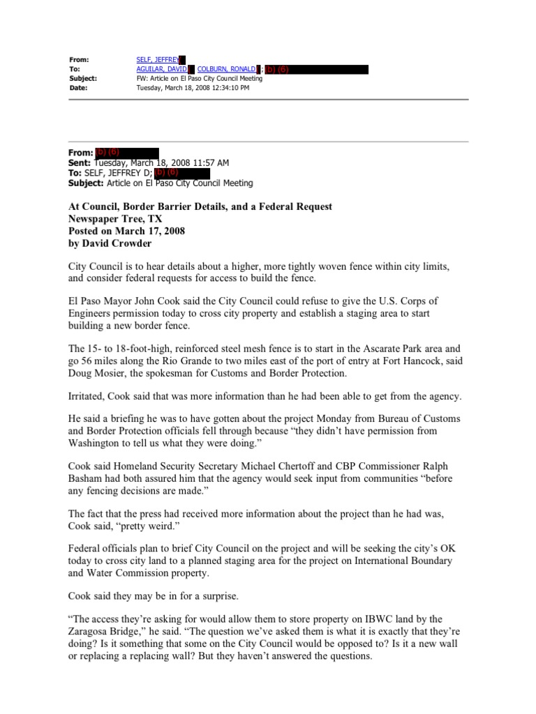 CREW: U.S. Department of Homeland Security: U.S. Customs and Border ...
