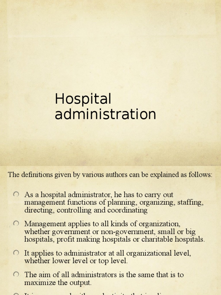 master of hospital administration thesis topics