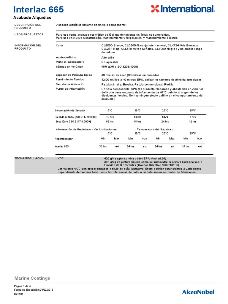 Interlac 665: Acabado Alquídico | PDF | Red mundial | Internet y web