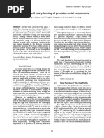 A Study Into Cold Rotary Forming of Precisison Metal Components