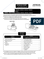 Hitachi Pump: Operation Manual