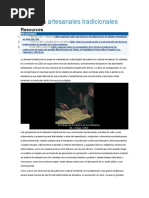 Técnicas artesanales tradicionales