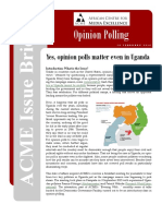 ACME Issue Brief: Yes, Opinion Polls Matter Even in Uganda