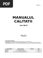 Manualul Calitatii - Model