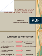 Métodos Y Técnicas de La Investigación Científica: Francisco Acosta M.A