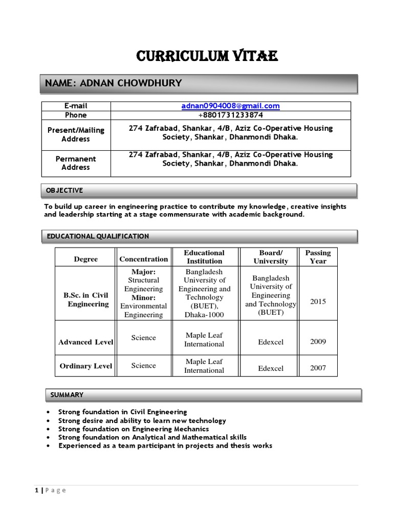 How to write a curriculum vitae picture