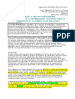 Articulo - Educación y Valores Controvertidos - Jaume Trilla 2014