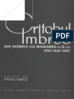 Critobul Din Imbros - Din Domnia Lui Mahomed Al II-lea 1451-1467
