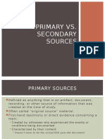 1 Primary Vs Secondary Source Lesson