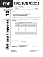 Contoh Muka Depan Kertas Soalan Peperiksaan Percubaan PT3 Contoh Muka Depan Kertas Soalan Peperiksaan Percubaan PT3