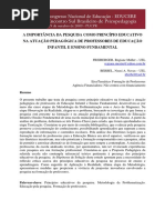 Artigo a Importância Da Pesquisa Como Princípio Educativo