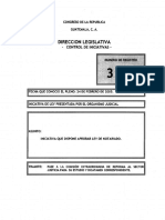 Iniciativa de Ley 3123. Ley Del Notariado PDF