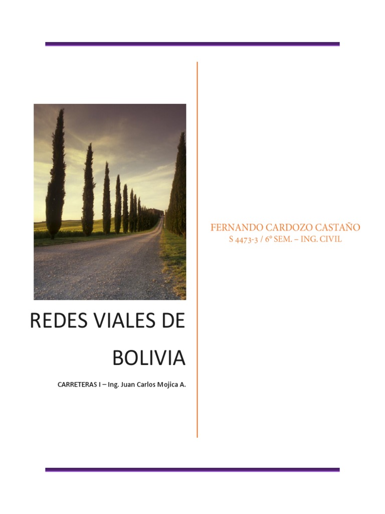 Red Vial Fundamental de Bolivia | PDF | Bolivia | La carretera