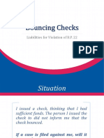 Bouncing Checks: Liabilities For Violation of B.P. 22