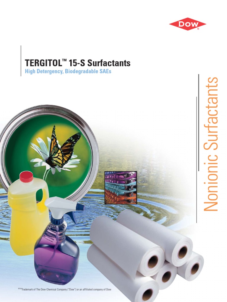 Non Ionic Surfactants | PDF | Surfactant | Solubility