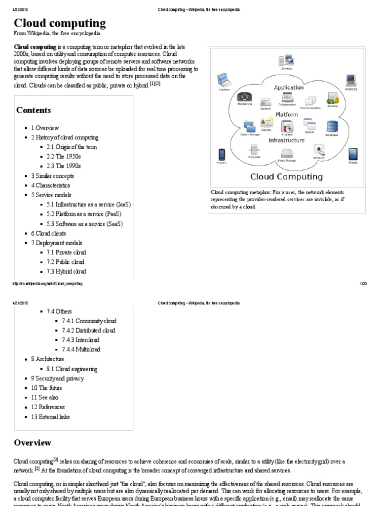 Cloud Computing Wikipedia, The Free Encyclopedia Software As A