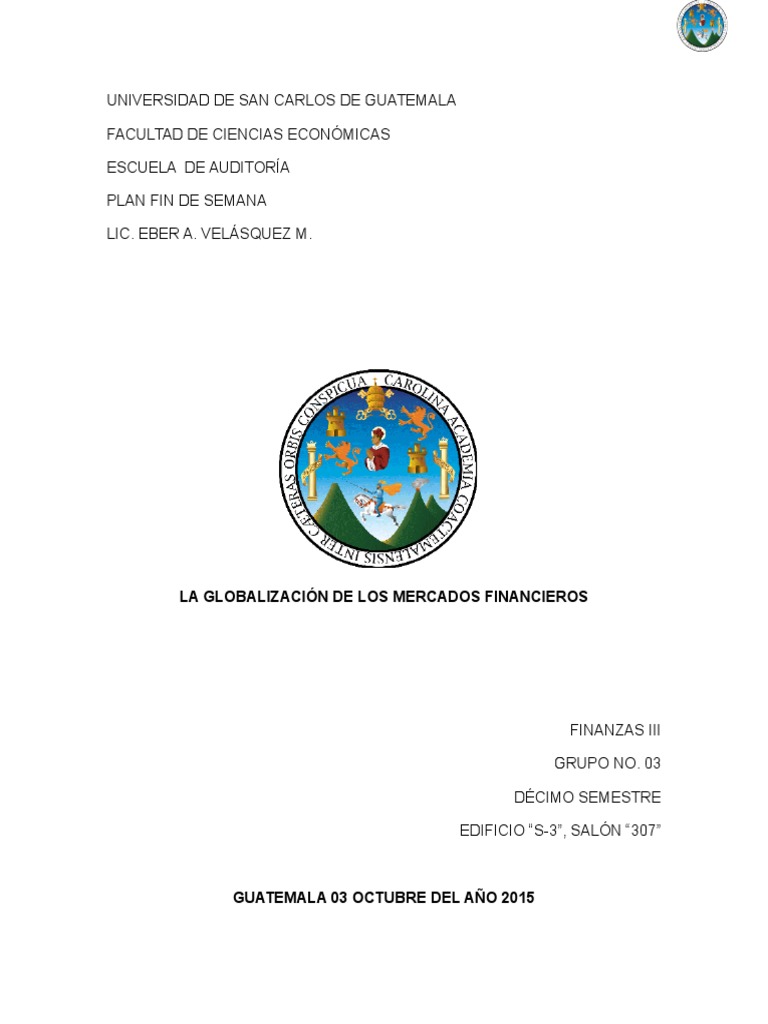 La Globalizacion de Los Mercados Financieros | PDF | Comercio | Bancos