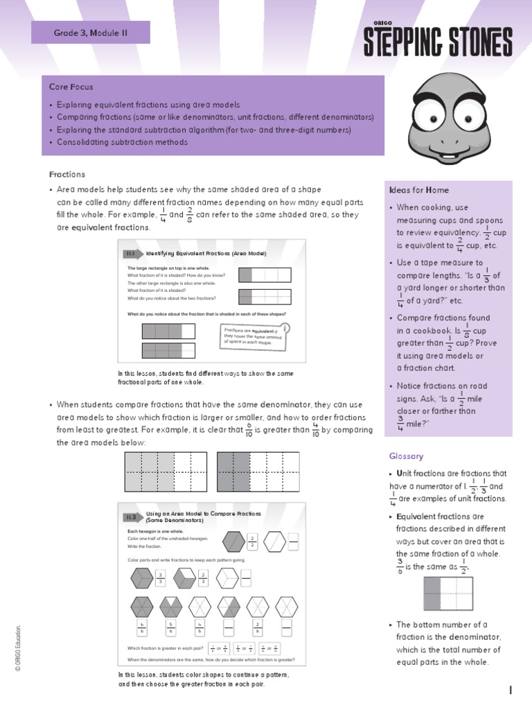 Math Module 11 Parent Letter | PDF | Fraction (Mathematics) | Subtraction