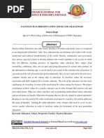 Download VALUES IN TEACHER EDUCATION ISSUES AND CHALLENGES by scholarlyresearchj SN299519459 doc pdf
