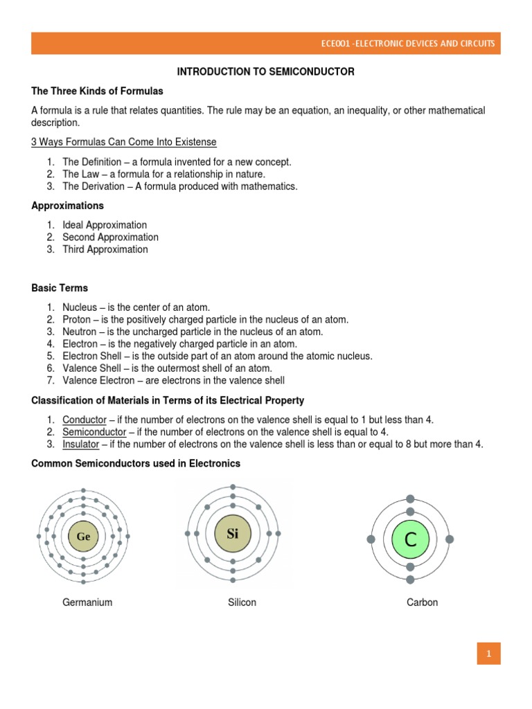 Semiconductors (Lecture Notes) PDF PN Junction Semiconductors