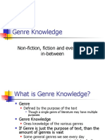 Genre Knowledge: Non-Fiction, Fiction and Everything In-Between