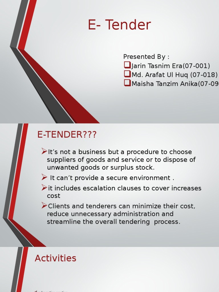 E-Tendering Process in Bangladesh | PDF | Procurement | Accountability