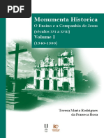 Monumenta Historica - o Ensino e A Companhia de Jesus - Volume ...