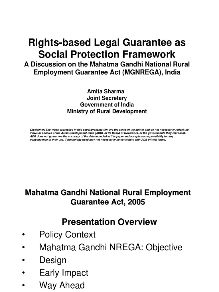 RightsBased Legal Guarantee As Social Protection Framework A