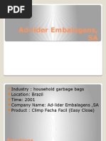 Ad-lider Embalagens, SA