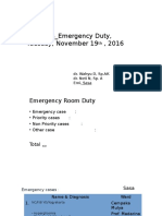 All Cases - Emergency Duty, Tuesday, November 19, 2016: Dr. Wahyu D, SP - AK Dr. Neti N, Sp. A Erni, Sasa