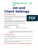 System and Client Settings
