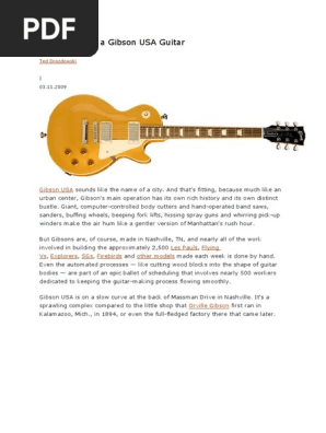 The Making of a Gibson USA Guitar