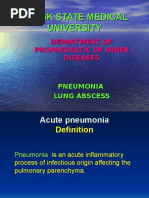 Pneumonia & Lung Abscess