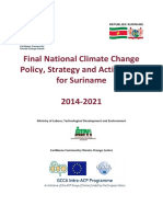 Final National Climate Change Policy, Strategy and Action Plan For Suriname 2014-2021